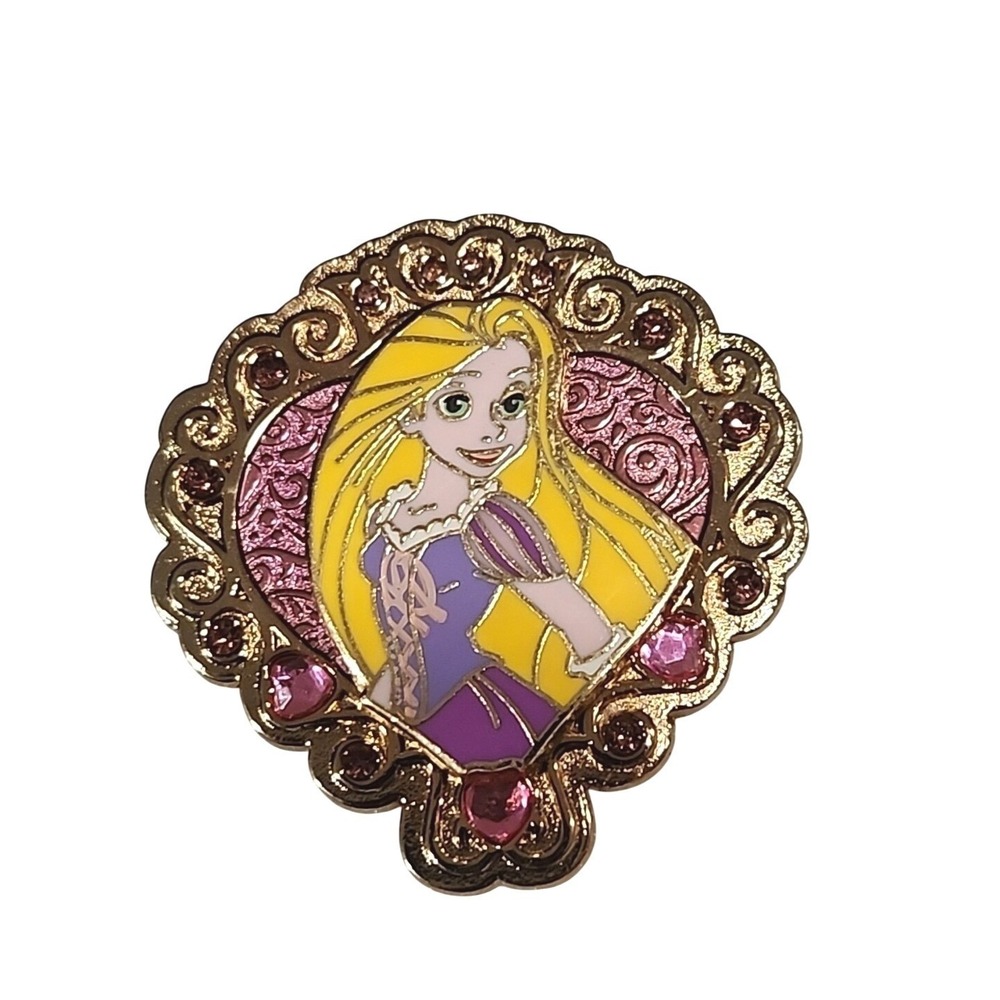 Disney Pin Princess Rapunzel Tangled Cameo Jeweled Heart AP Artist Proof 00000
